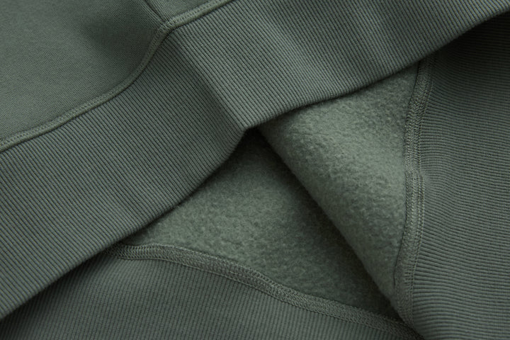 Rivet & Denim Agave hoodie sleeve seam and ribbed cuff detail