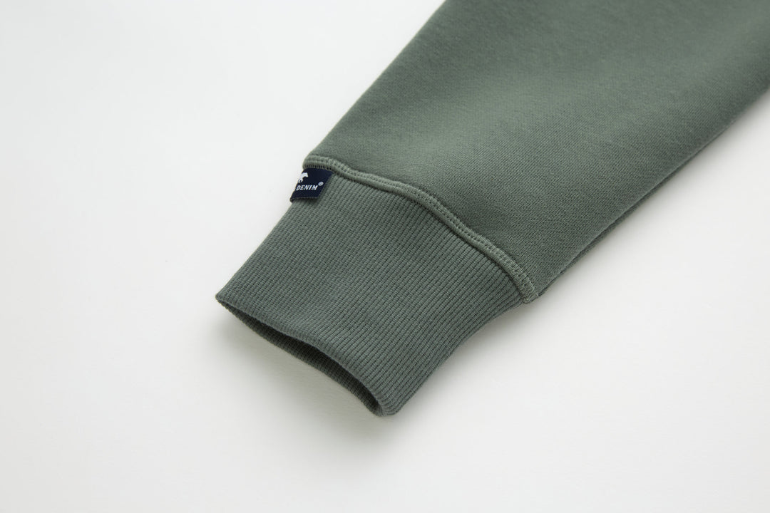 Rivet & Denim Agave hoodie ribbed sleeve cuff with small label