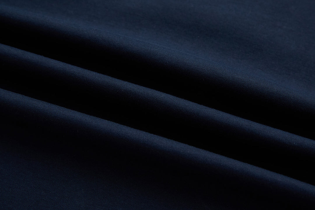 Navy 6th Sense T-shirt fabric close-up with smooth knit texture