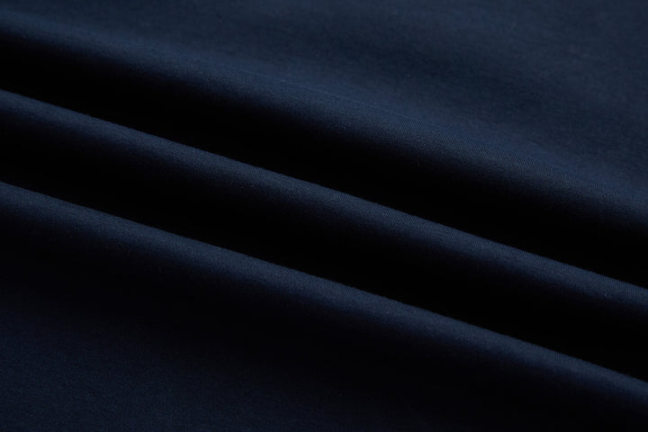 Navy 6th Sense T-shirt fabric close-up with smooth knit texture