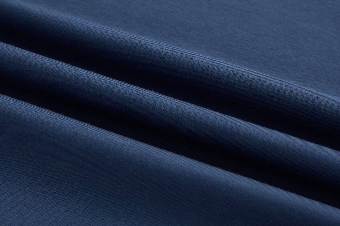 6th Sense T-shirt dark blue knit fabric with smooth surface