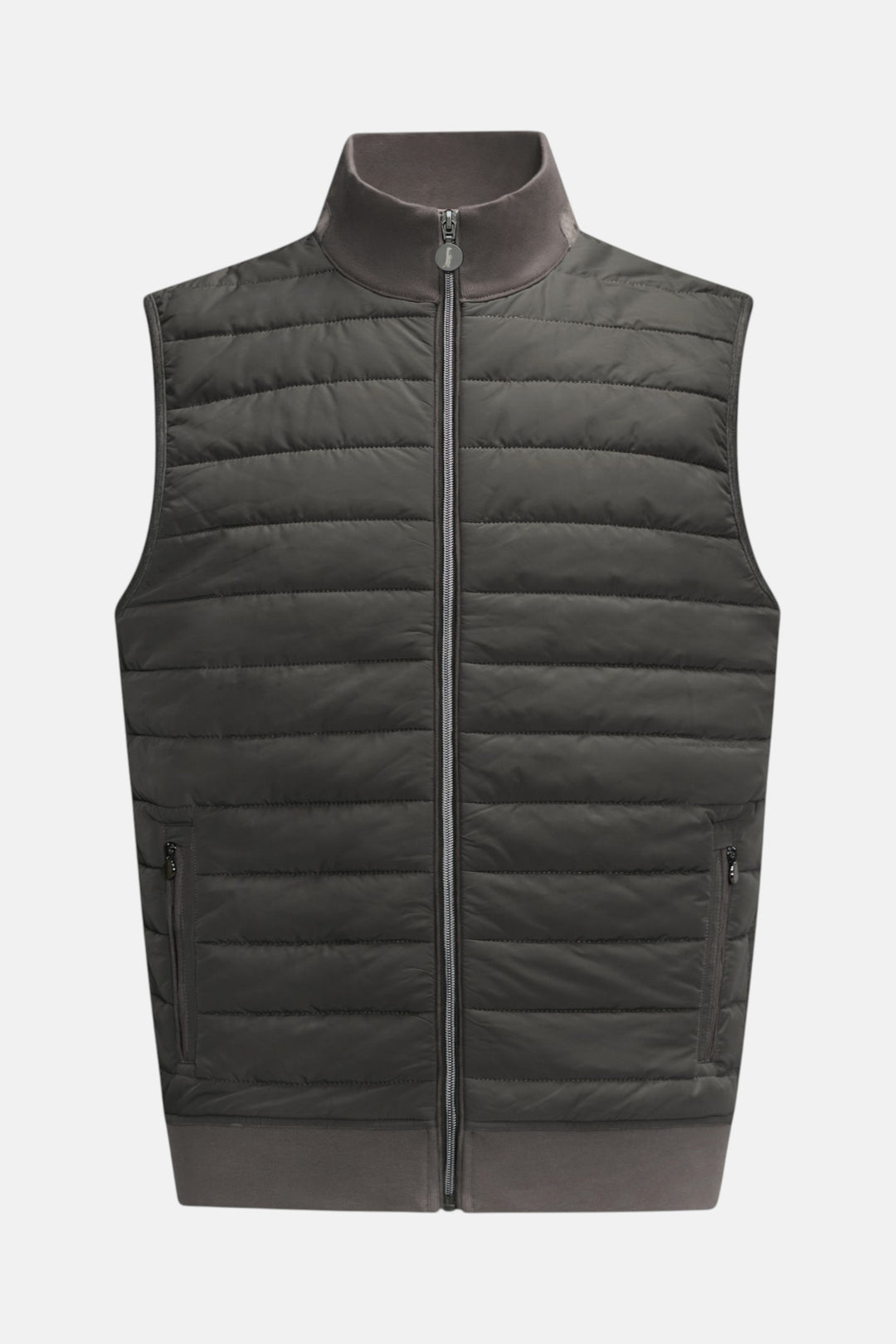 6th Sense Air gilet in dark peat, sleeveless quilted vest with full zip and pockets