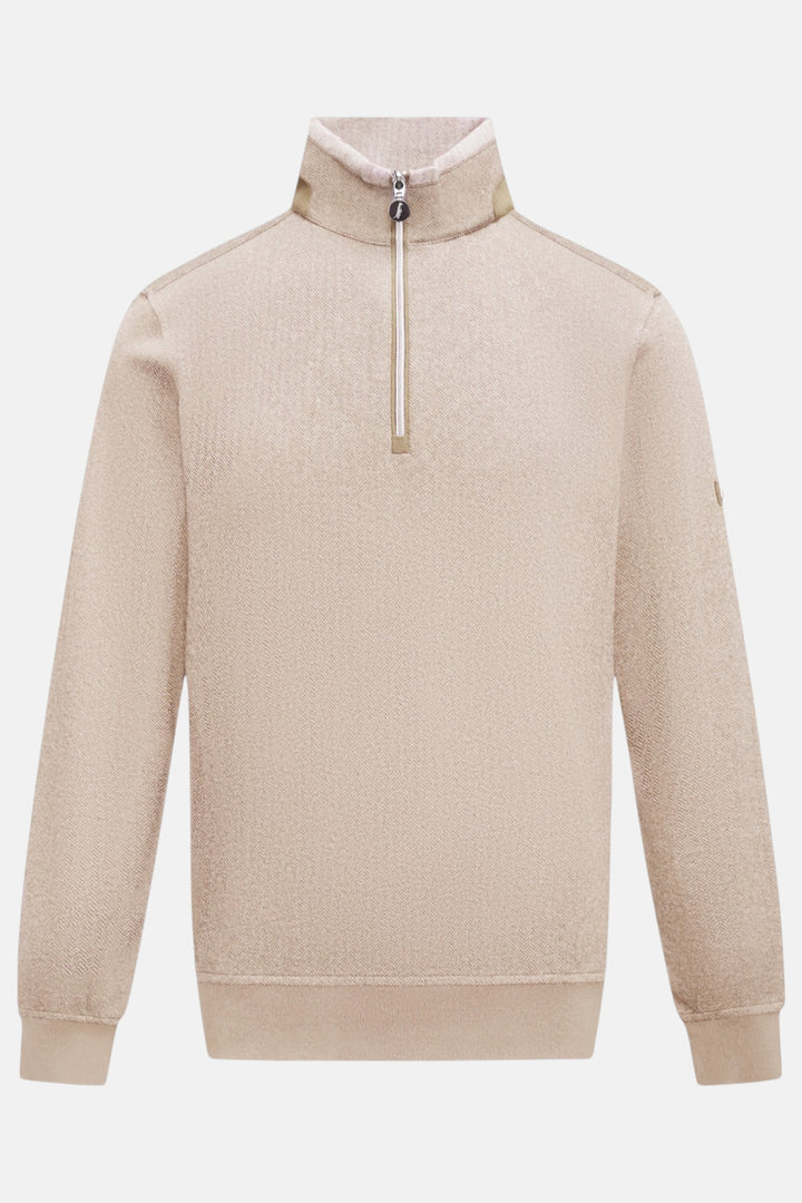 6th Sense 1/4-zip Top - Herringbone | Mushroom