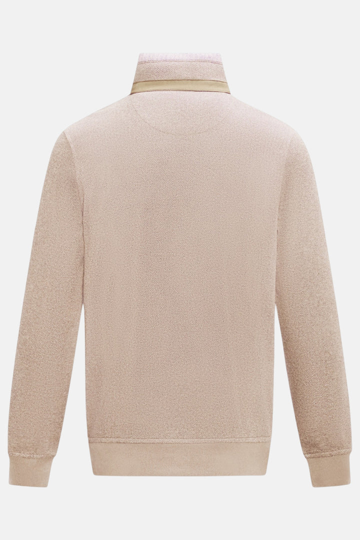6th Sense 1/4-zip Top - Herringbone | Mushroom