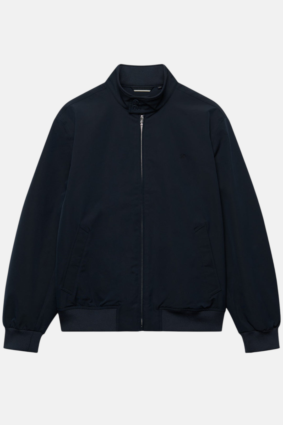 Superdry Campus padded harrington jacket, dark navy full-zip bomber style