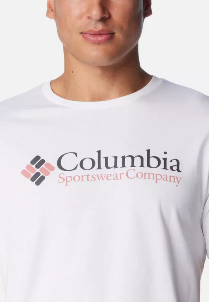 Columbia Basic Logo T-Shirt | White/CSC Retro Logo
