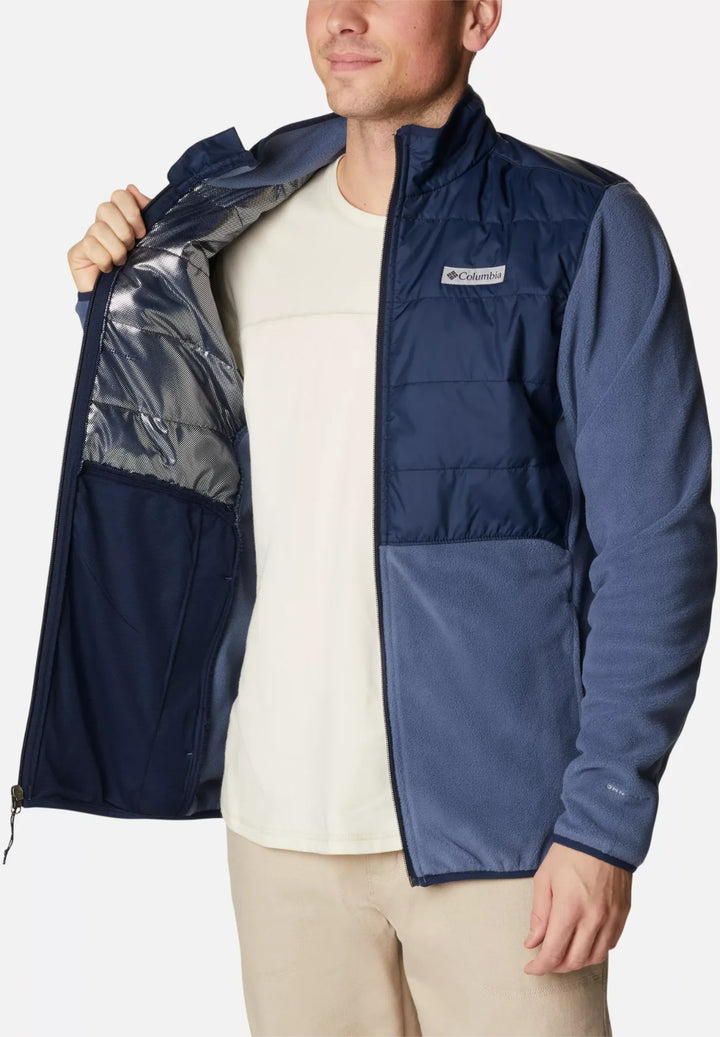 Columbia Basin Butte II Hybrid Fleece Jacket | Dark Mountain, Collegiate Navy