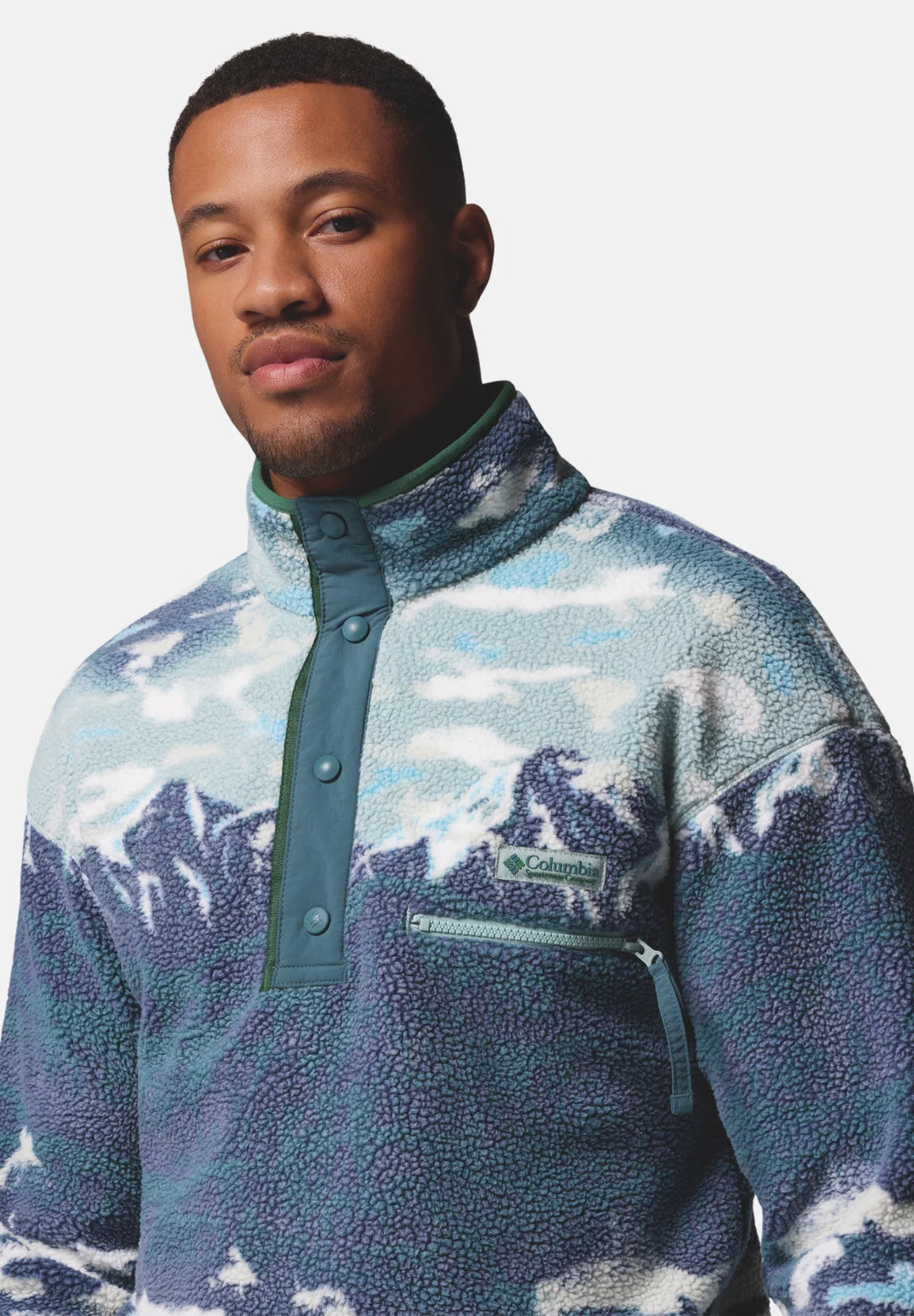 Columbia Helvetia™ II Printed Half Snap Fleece | Crushed Blue Sisters