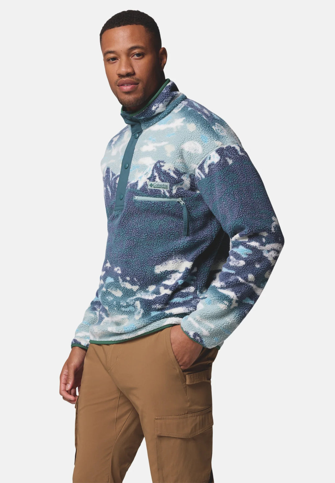 Columbia Helvetia™ II Printed Half Snap Fleece | Crushed Blue Sisters