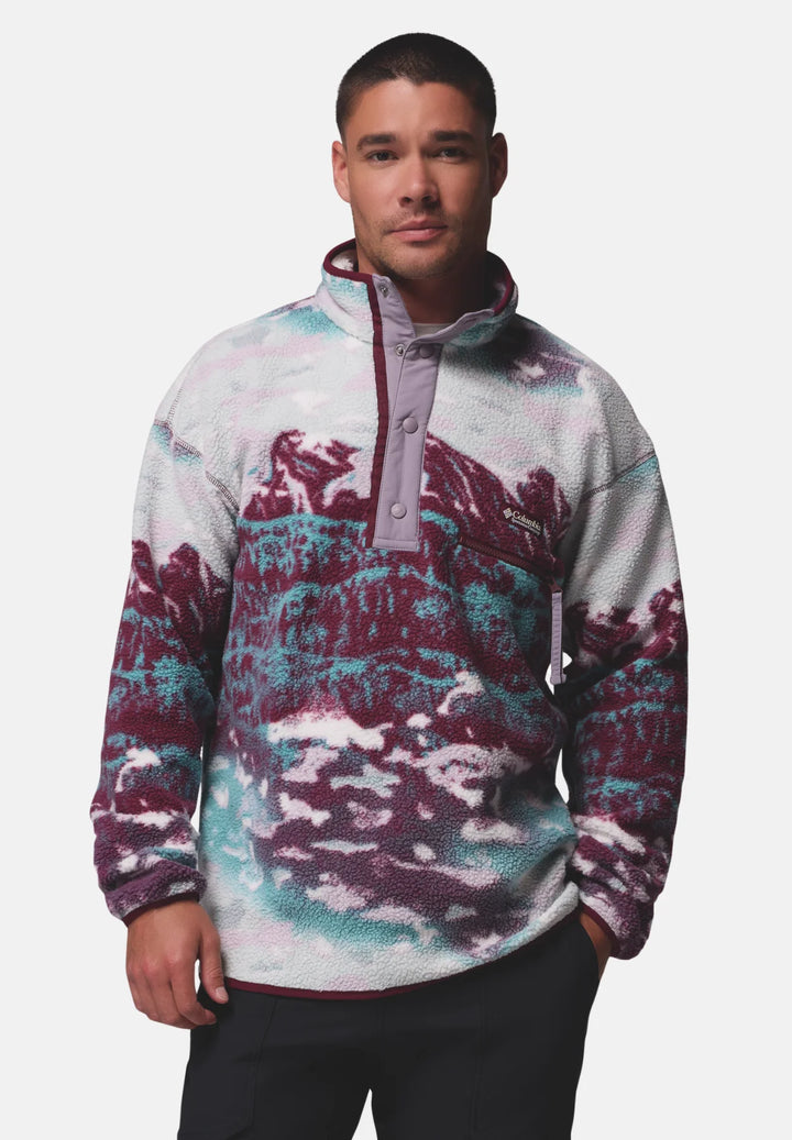 Columbia Helvetia™ II Printed Half Snap Fleece | Rich Wine Sisters