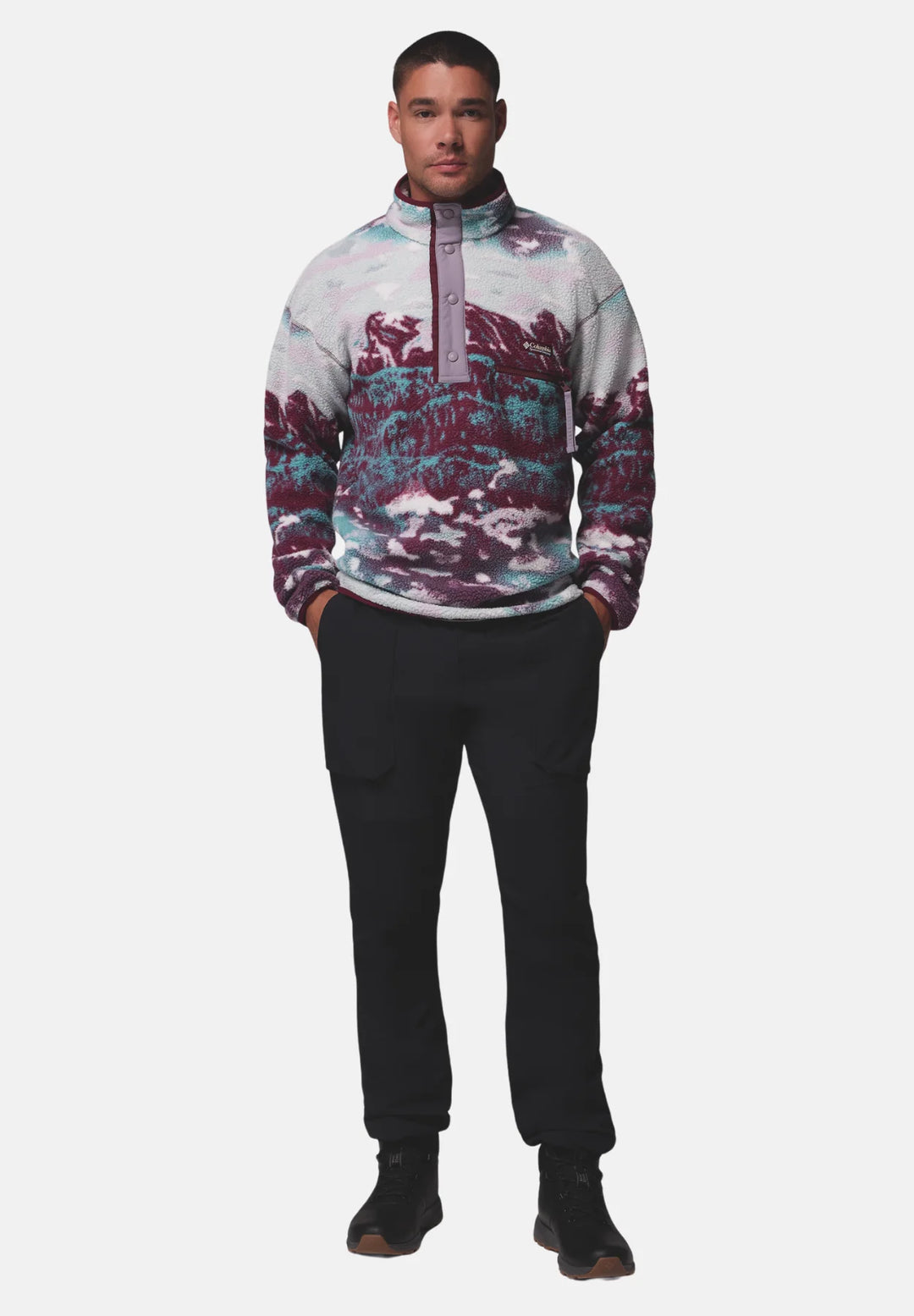 Columbia Helvetia™ II Printed Half Snap Fleece | Rich Wine Sisters