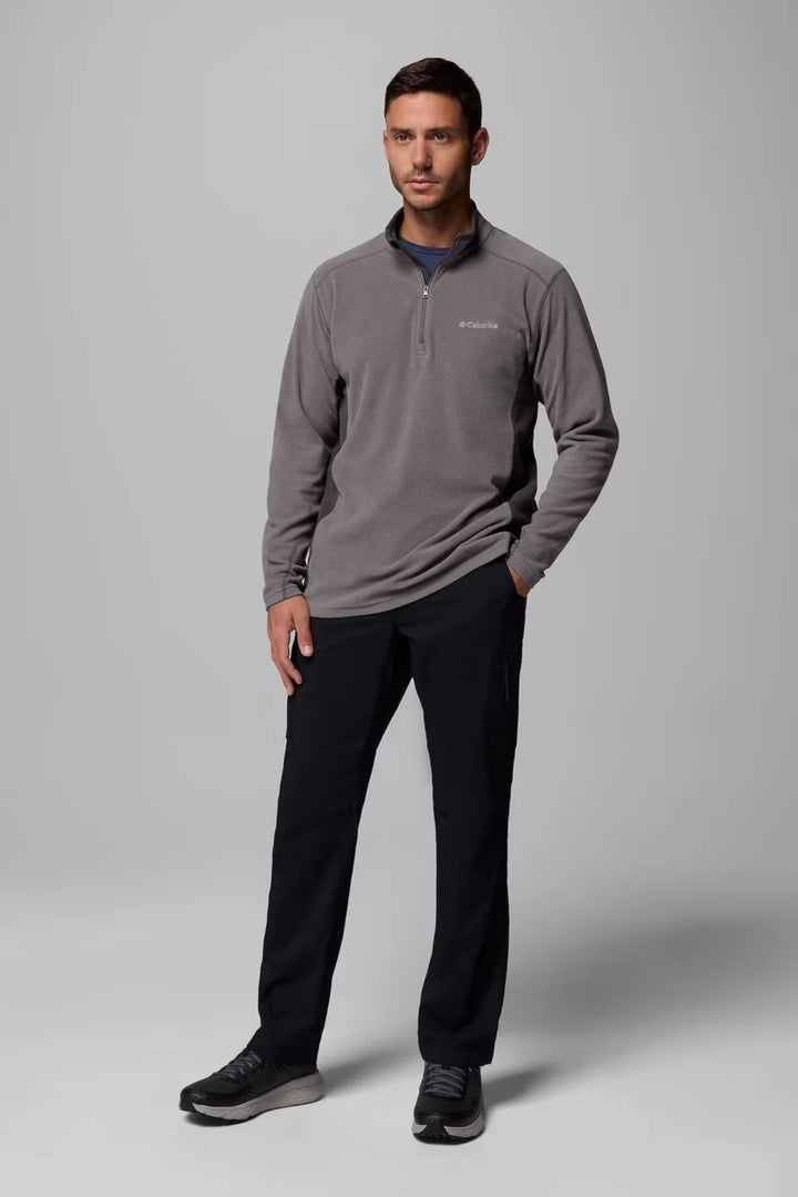Columbia Klamath Range II half-zip fleece top in city grey, zip neck, long sleeves