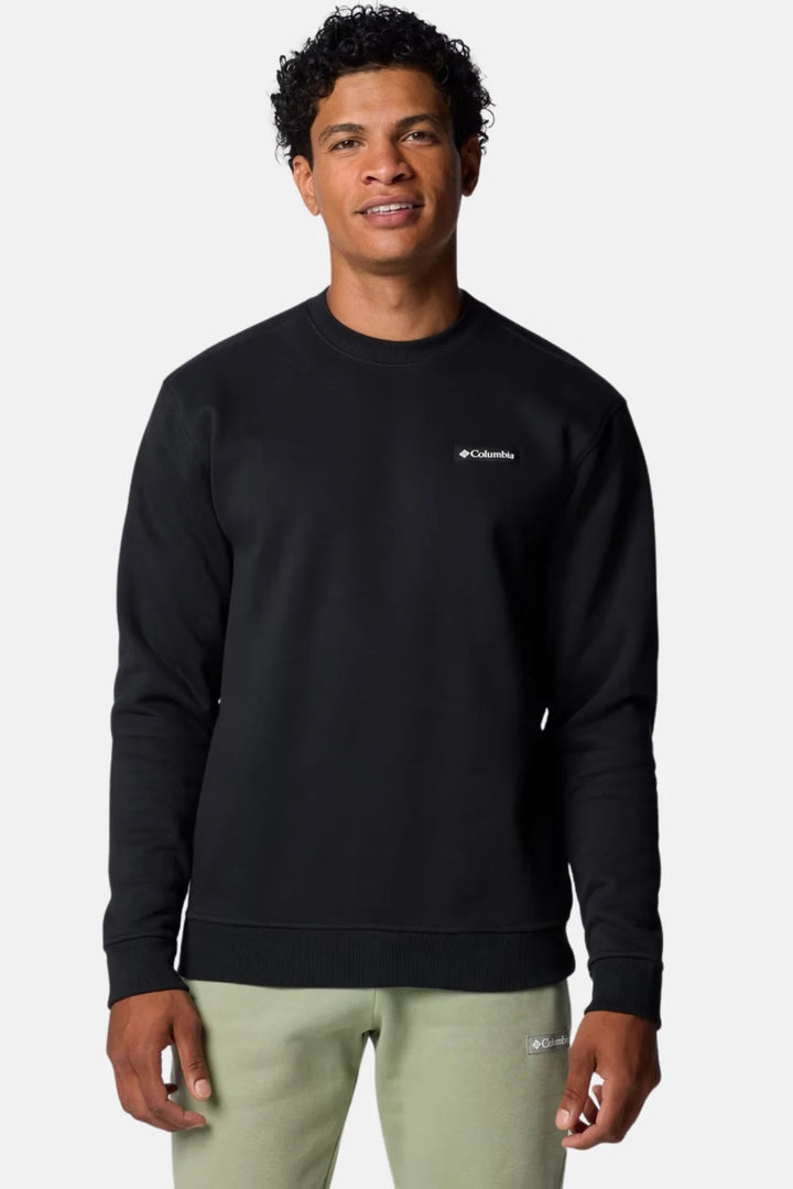 Columbia Meridian Creek™ black crewneck sweatshirt, small chest logo.