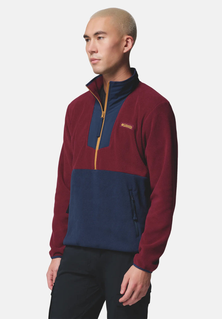 Columbia Sequoia Grove™ Half Zip Fleece Top | Rich Wine, Navy