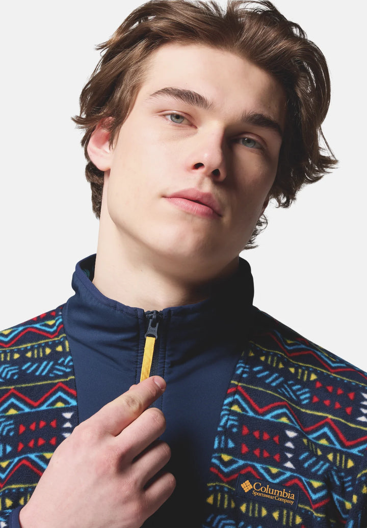 Columbia Sequoia Grove™ Printed Full Zip Fleece Jacket | Collegiate Navy