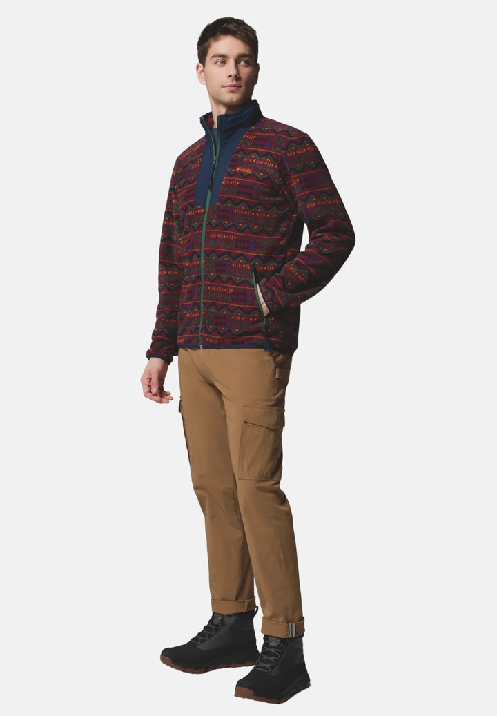 Columbia Sequoia Grove™ Printed Full Zip Fleece Jacket | Rich Wine Horizon