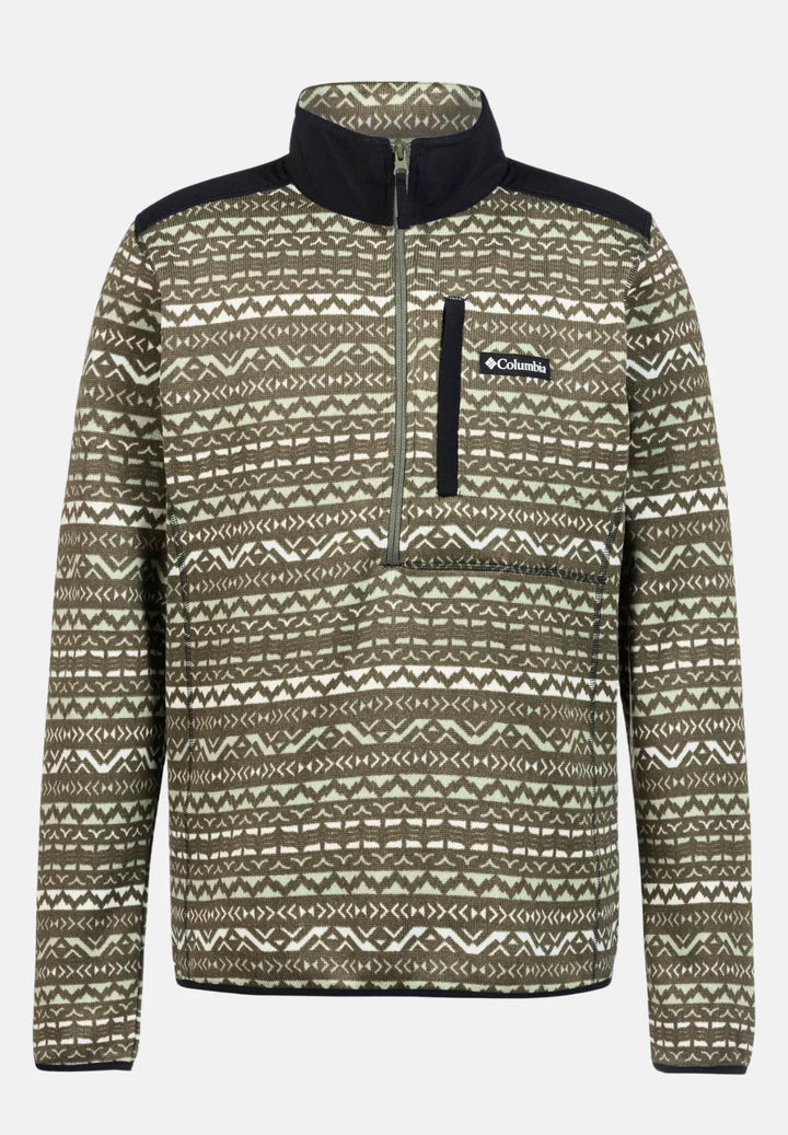 Columbia Sweater Weather Half Zip Fleece Top | Stone Green Madras Multi