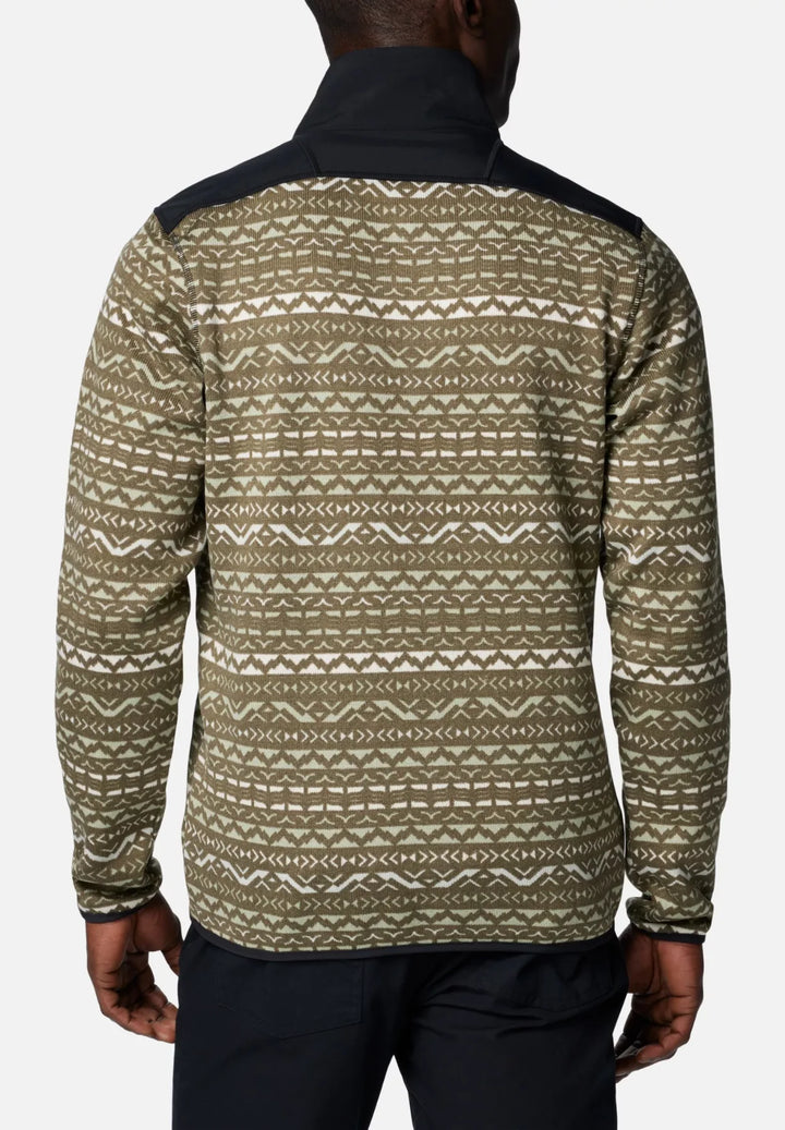 Columbia Sweater Weather Half Zip Fleece Top | Stone Green Madras Multi