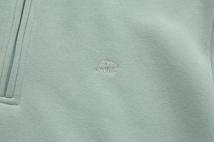 Jade 1/4-zip top chest logo embroidery