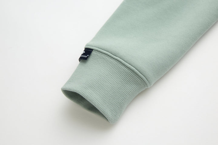 Jade 1/4-zip top ribbed sleeve cuff