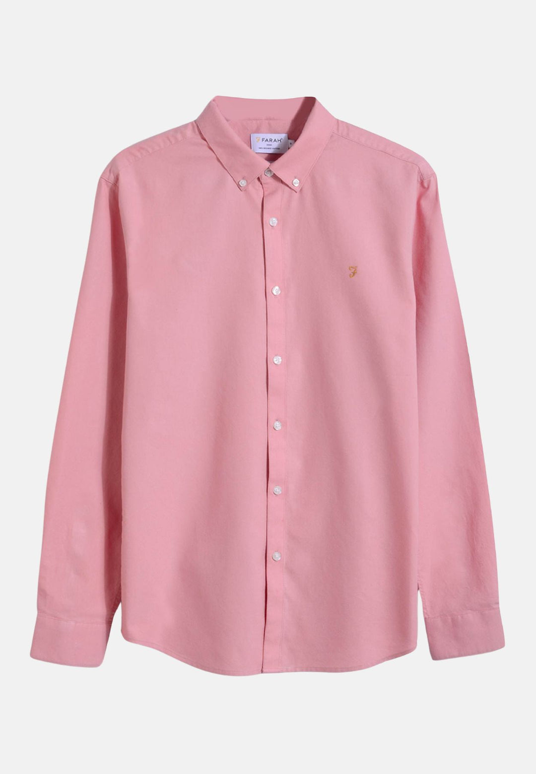 Men's Farah Brewer Oxford Shirt in Pink