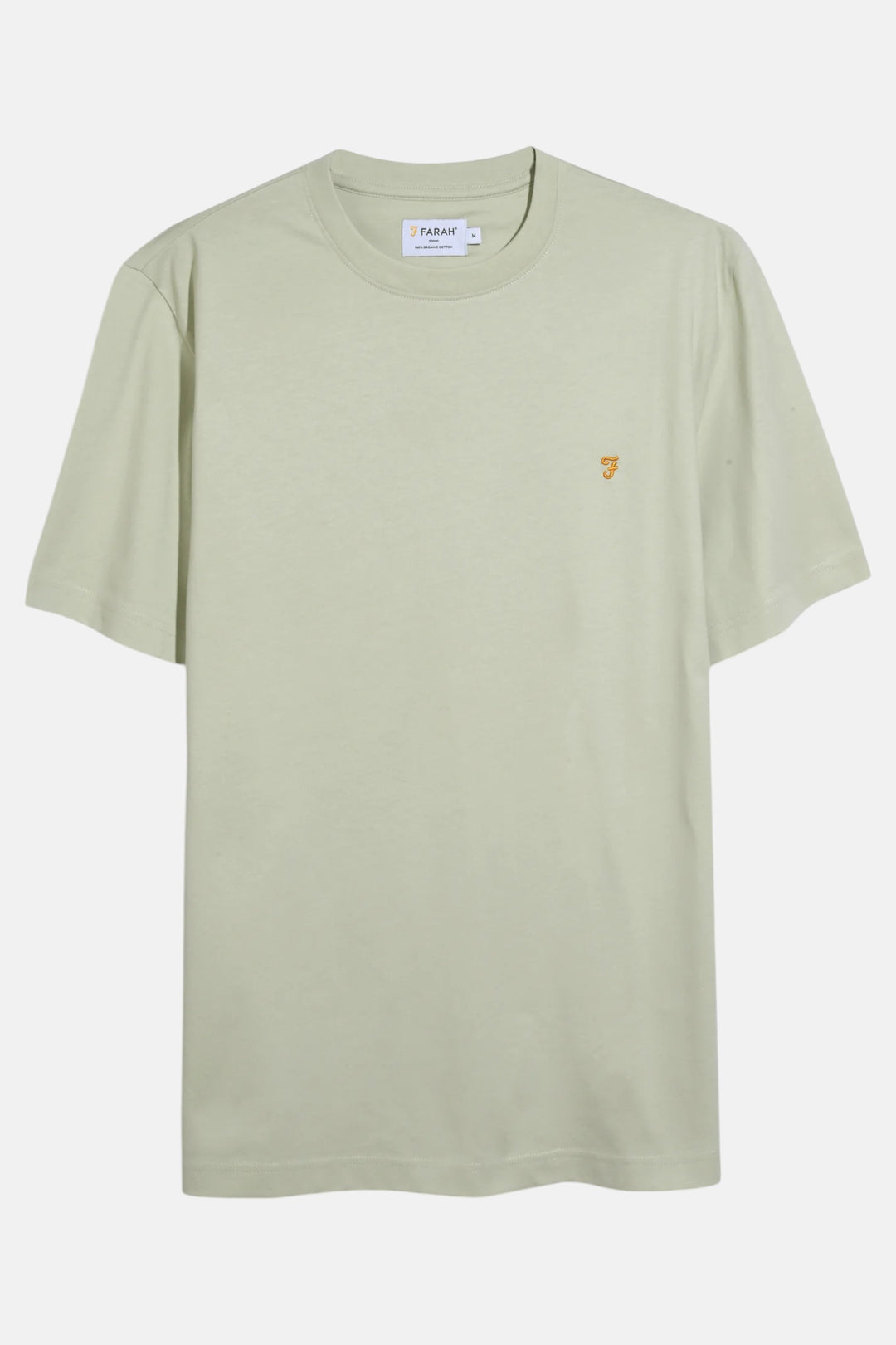 Farah Danny soft green crew-neck T-shirt with small chest logo