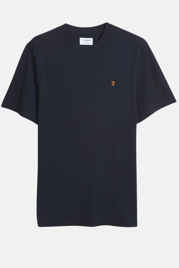 Farah Danny T-shirt in true navy with small chest logo