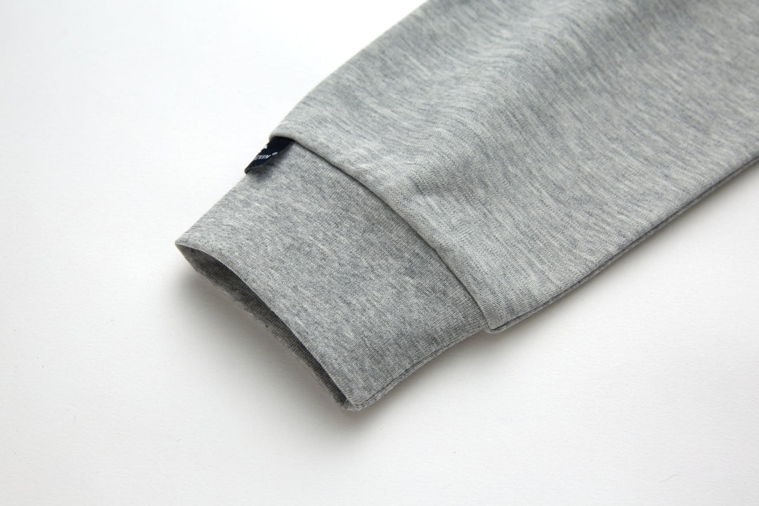 Heather gray long sleeve cuff hem
