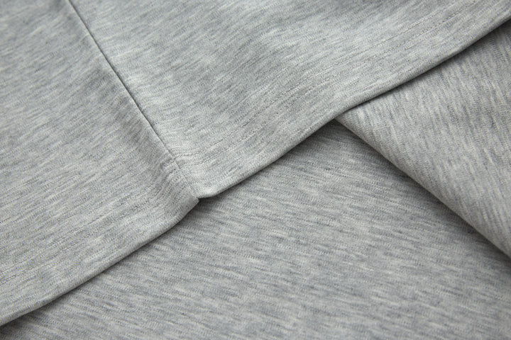 Heather gray top with stitched seam detail