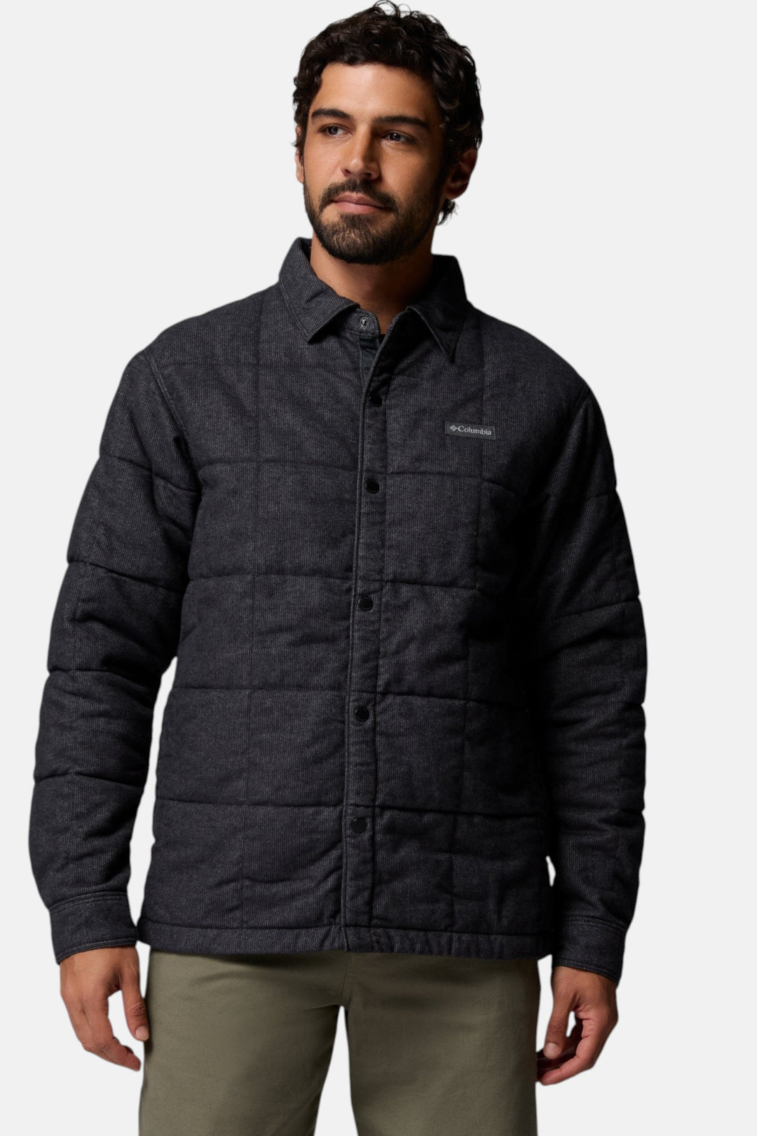 Columbia Landroamer™ II quilted shirt jacket, black, button-front and chest pockets