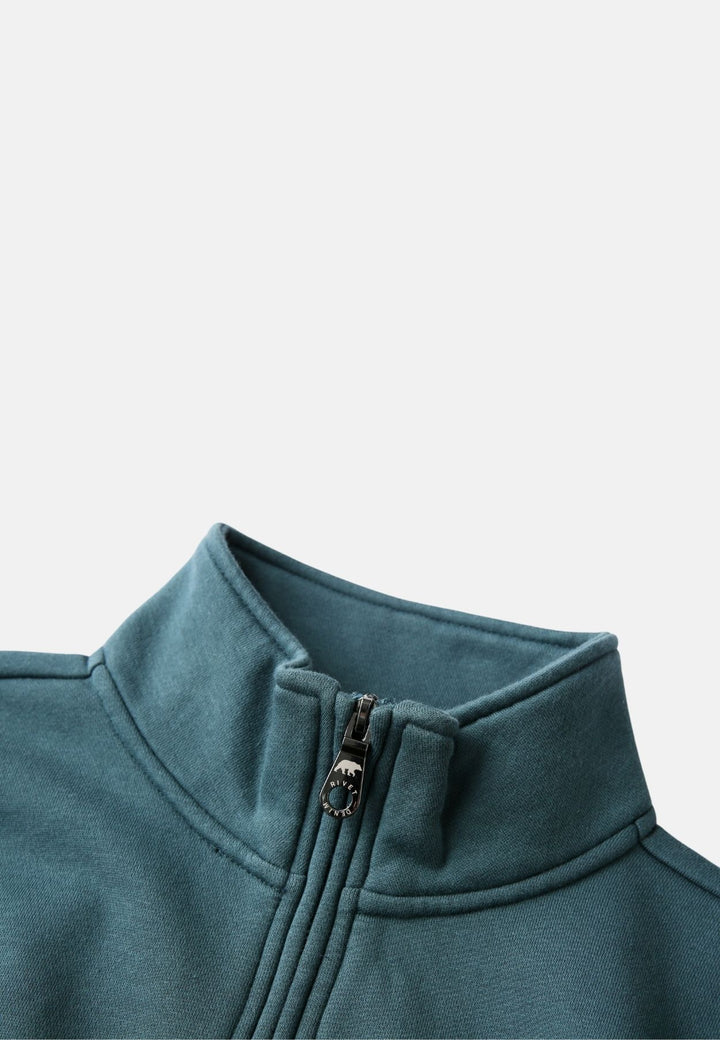 Rivet & Denim 1/4-zip Flux Top | Aqua