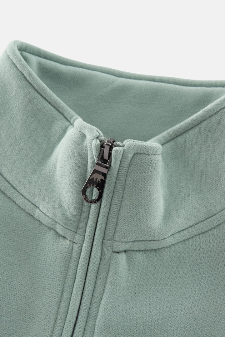 Rivet & Denim 1/4-zip Flux Top | Jade