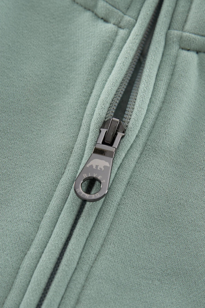 Rivet & Denim 1/4-zip Flux Top | Jade