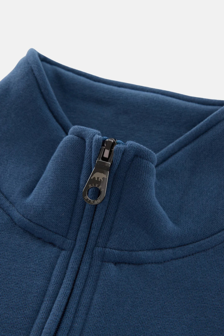 Rivet & Denim 1/4-zip Flux Top | Sea