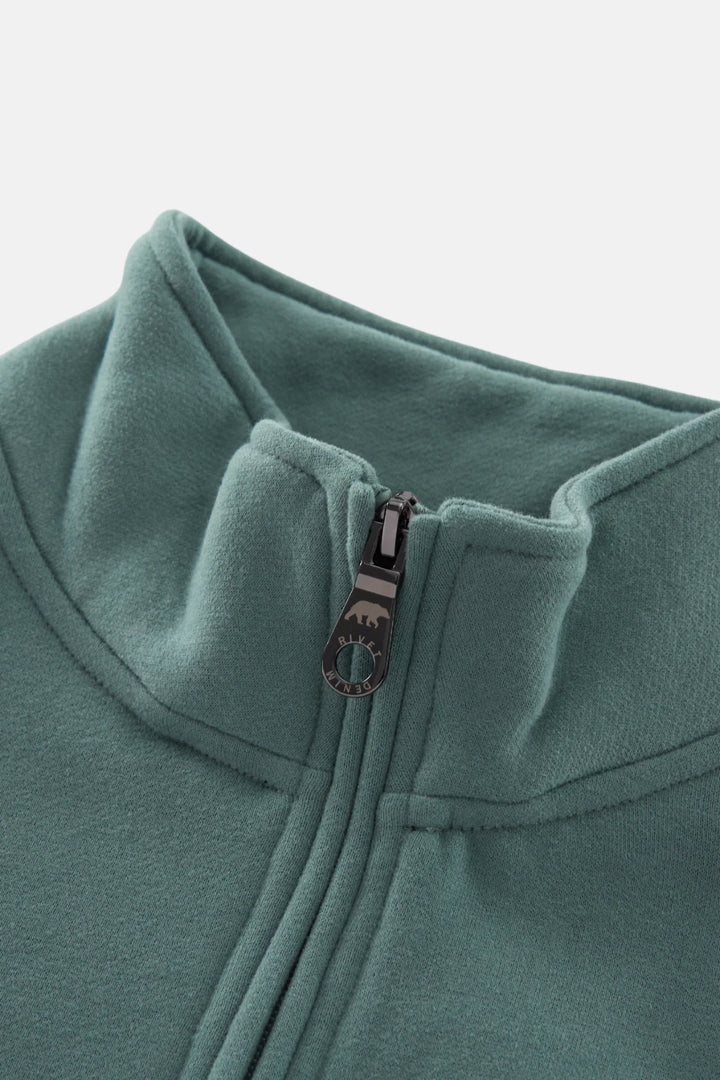 Rivet & Denim 1/4-zip Flux Top | Stormy