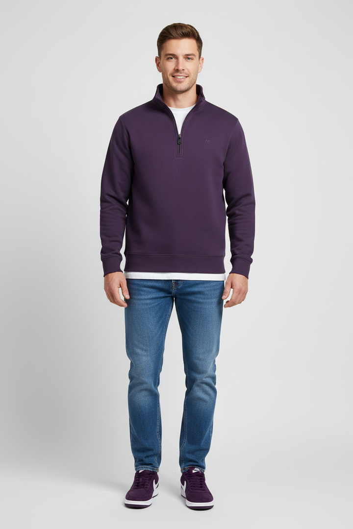 Rivet & Denim Flux 1/4-zip Top | Purple