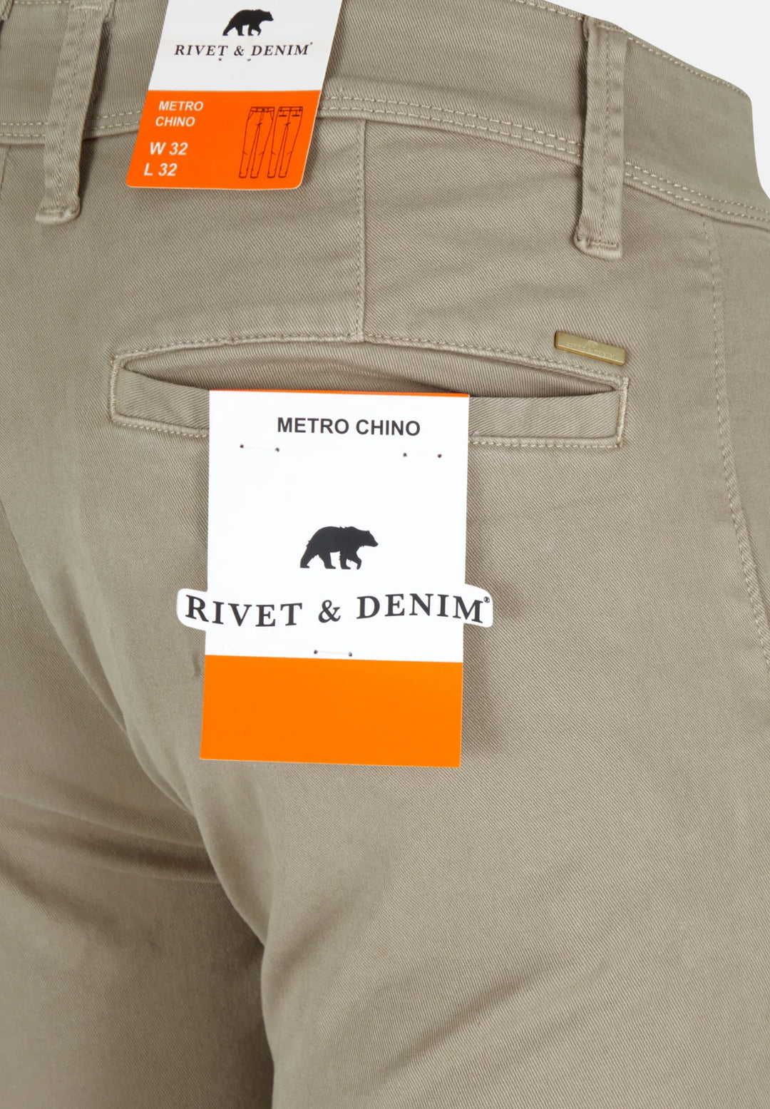 Rivet & Denim Metro Chinos | Dark Khaki