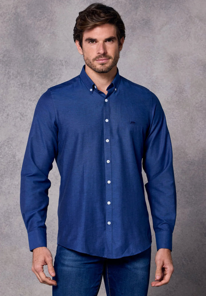 Rivet & Denim Oxford Shirt | Steel