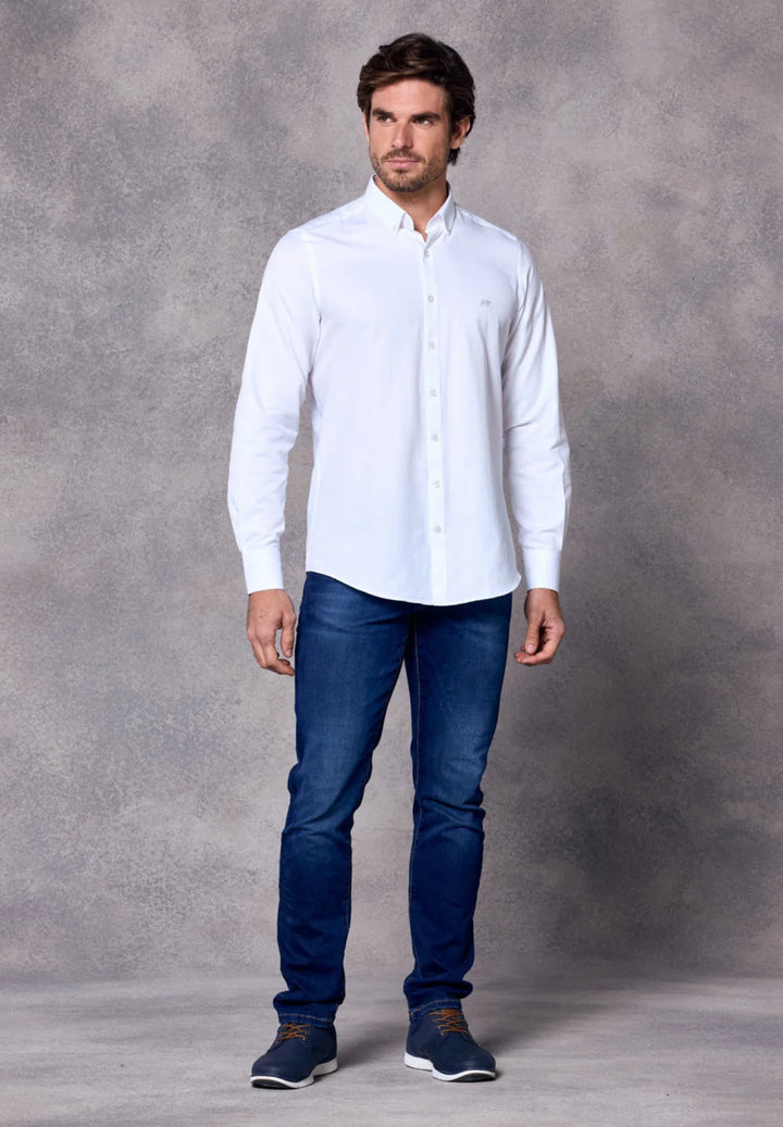 Rivet & Denim Oxford Shirt | White