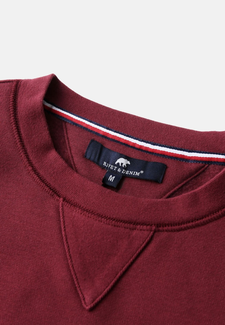 Rivet & Denim Senator Crew Sweatshirt | Burgundy