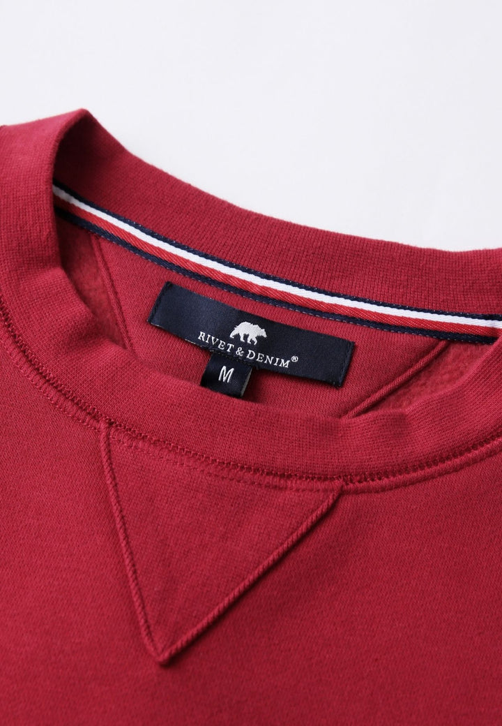 Rivet & Denim Senator Crew Sweatshirt | Red