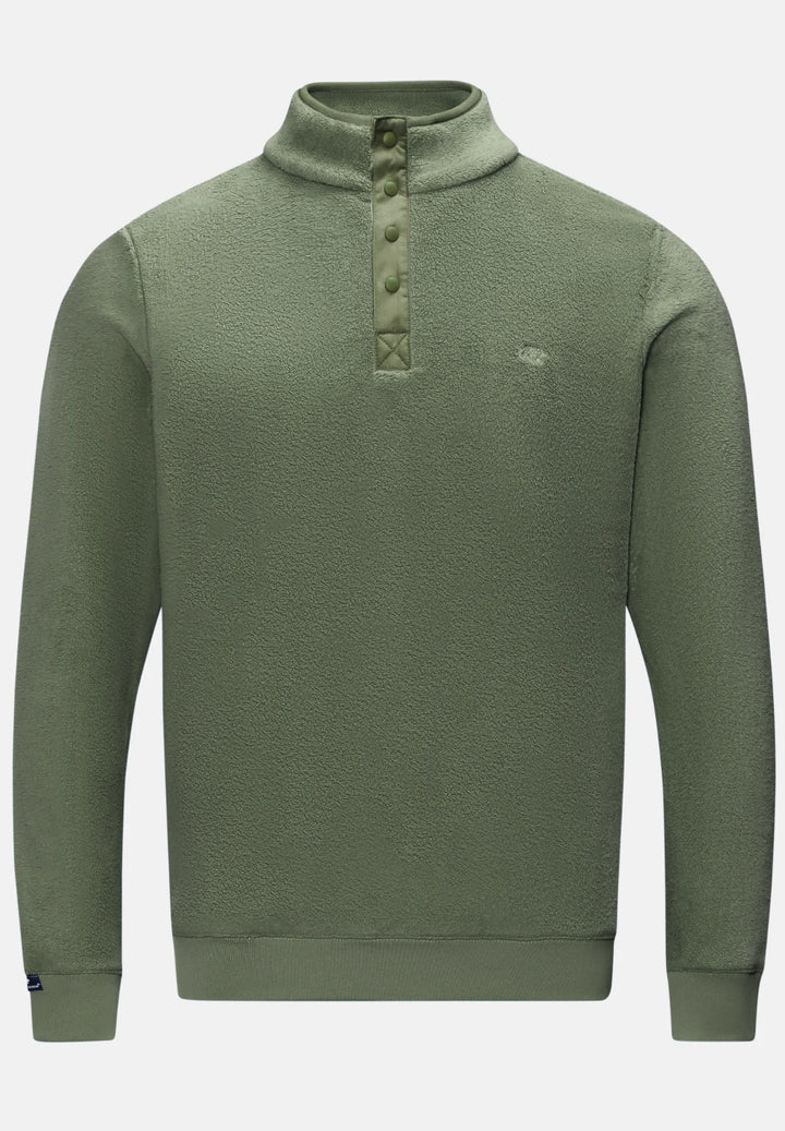 Rivet & Denim Snapper Fleece Top | Covert