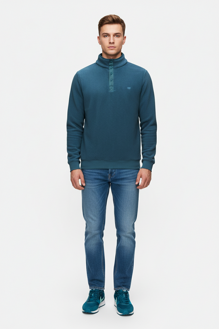 Rivet & Denim Snapper Fleece Top | Ensign