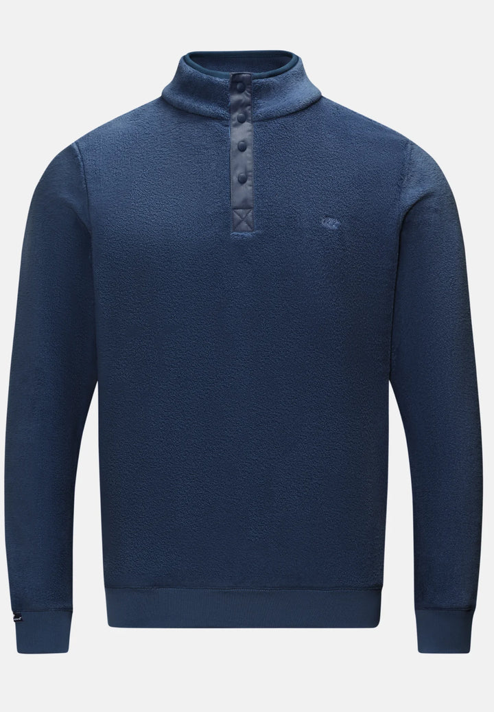 Rivet & Denim Snapper Fleece Top | Navy