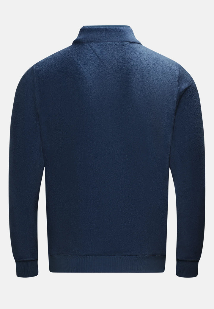 Rivet & Denim Snapper Fleece Top | Navy