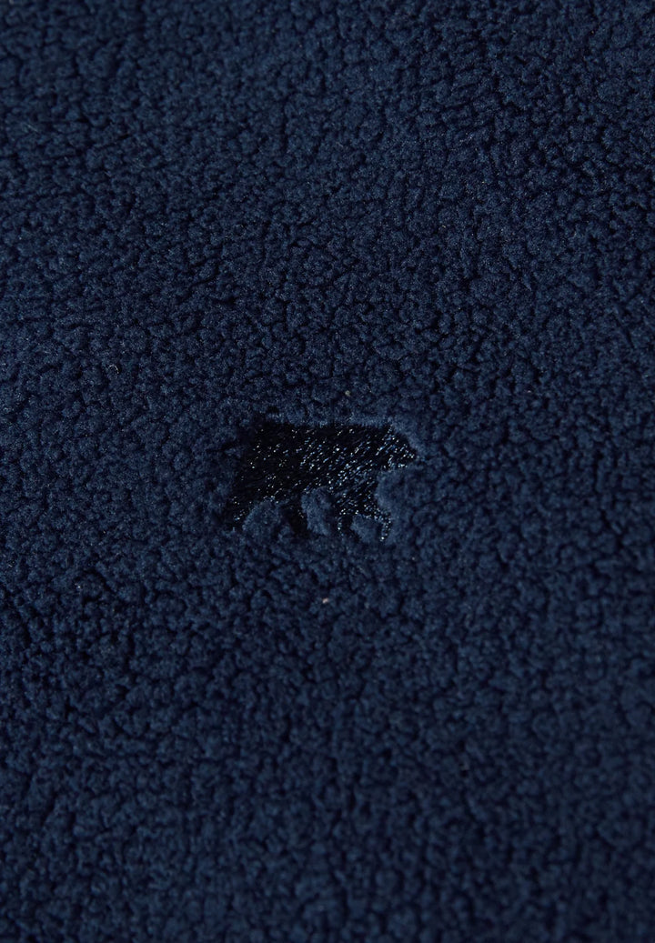 Rivet & Denim Snapper Fleece Top | Navy