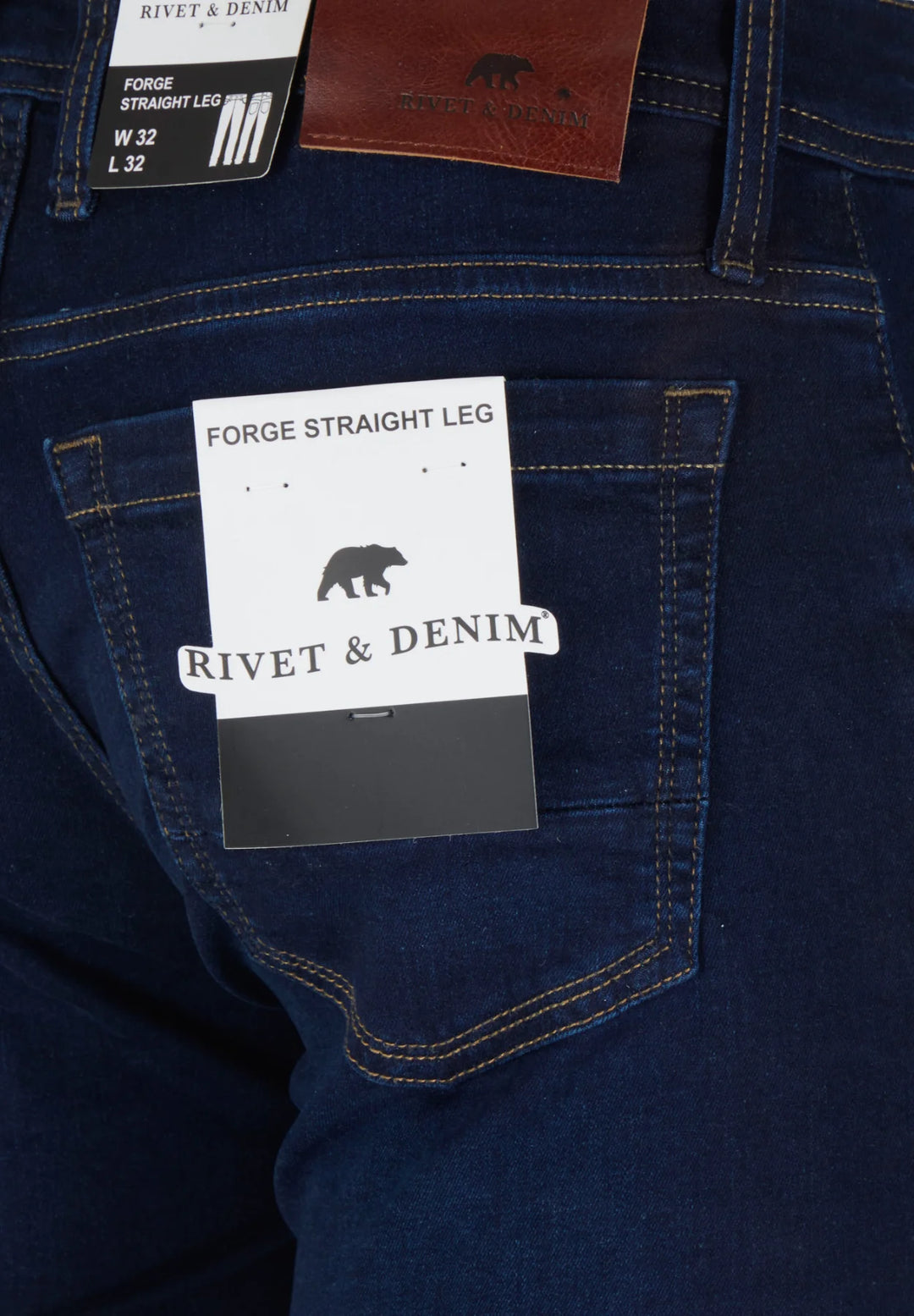 Rivet & Denim Straight Leg Jeans | Forge | Dark Wash