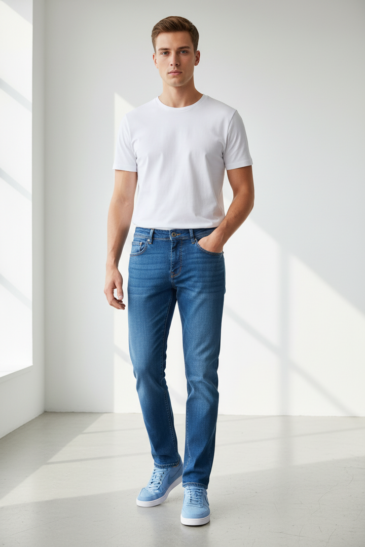 Rivet & Denim Jeans | Straight Leg | Forge | Mid Wash