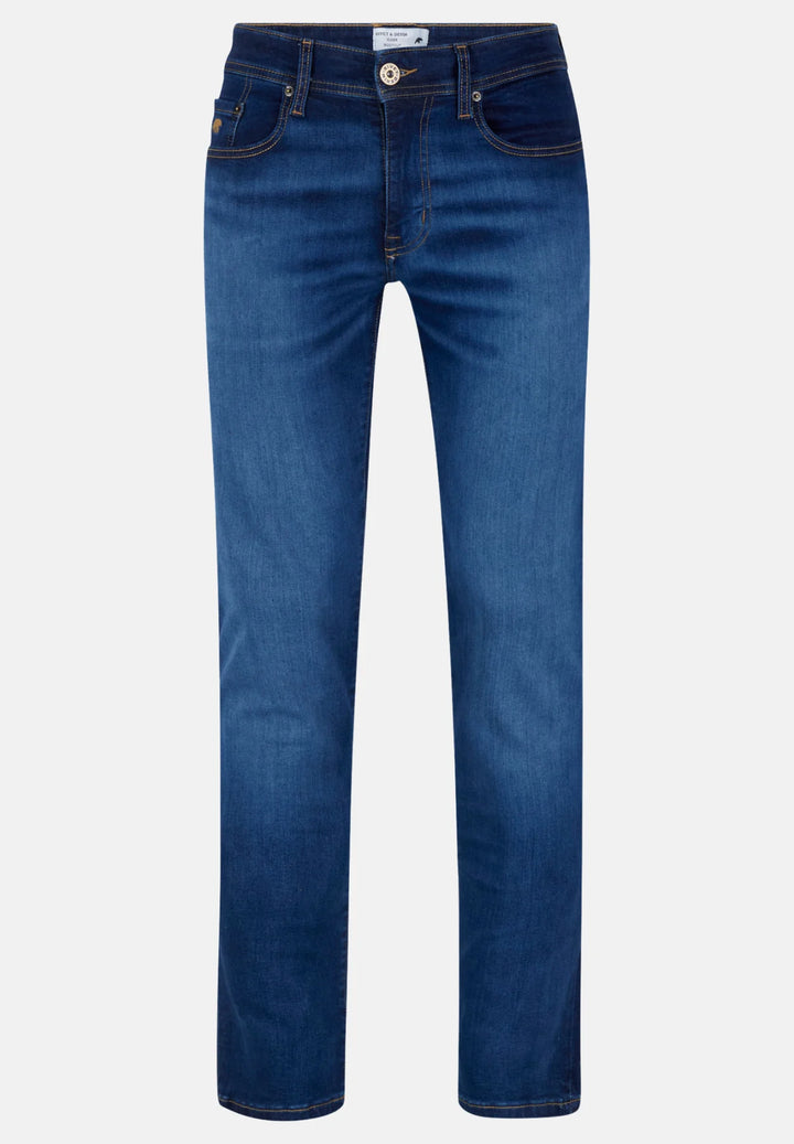 Rivet & Denim Straight Leg Jeans | Forge | Mid Wash