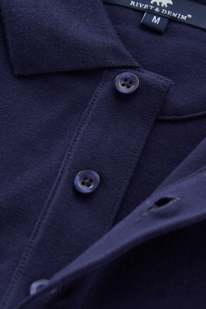 Rivet & Denim Polo Shirt - Gosh | Peacoat